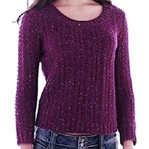 Arizona Jeans Marble Threaded Purple Extra Small Knit Sweater